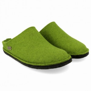 Kapcie Haflinger SOFT Damskie Zielone | TSNIXHC-57